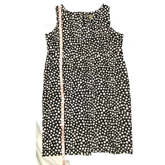 Maya Brooke Sleeveless Sheath Dress in Black and White Polka Dot Size 18W - Picture 11 of 11